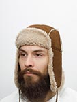 Шапка STETSON арт. 9297508 BOMBER CAP LAMBSFUR (коричневый)